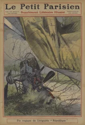 Tragisches Ende des französischen Luftschiffs La Republique